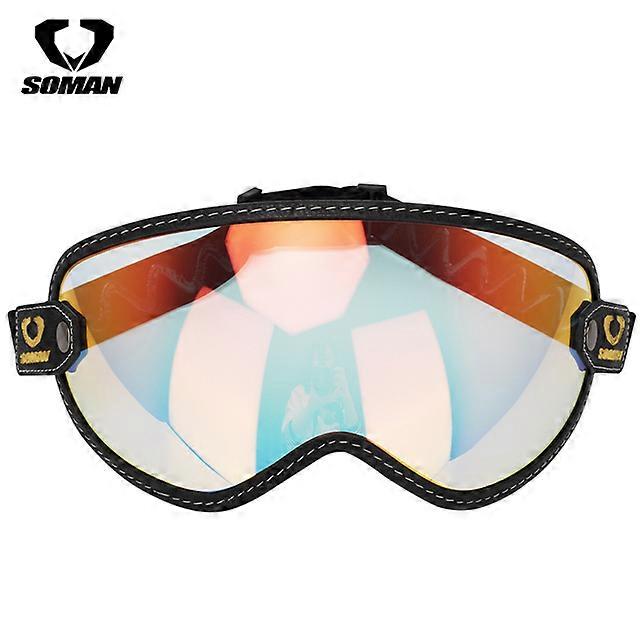 Retro Motorcycle Goggles Universal Bicycle Bubble Visor UV Protection Vintage Riding Glasses Helmet Lens Shield Sunglasses