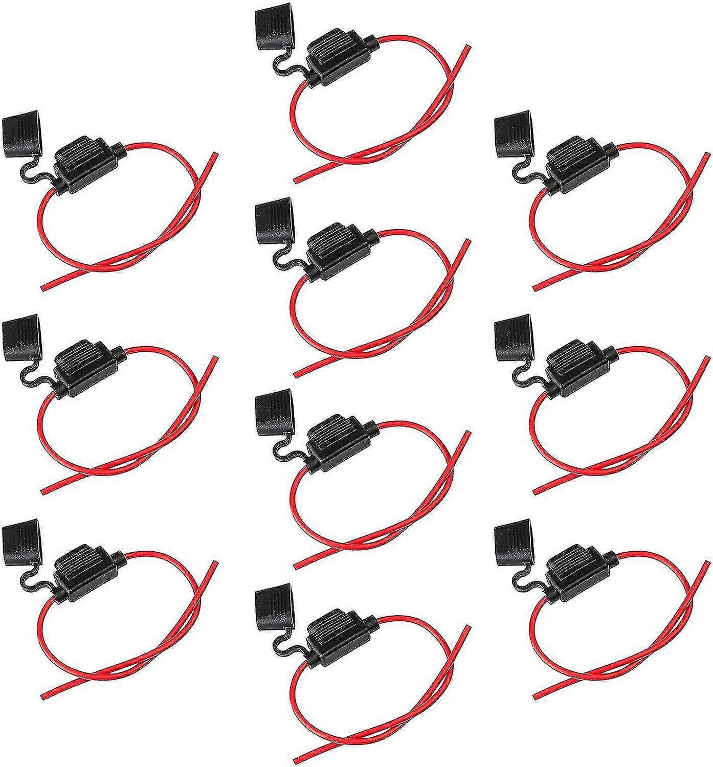 10x Automotive Vehicle Fuse Holder Car Fuse Holders Fuse Holder Flat Fuse 14awg