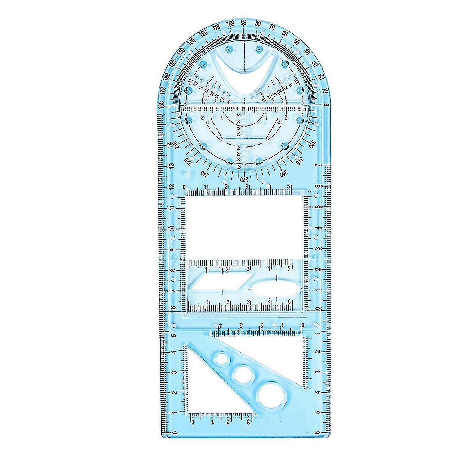 Multifunctional Student Math Rulermultifunctional Rotatable Active Math Ruler Drawing Template