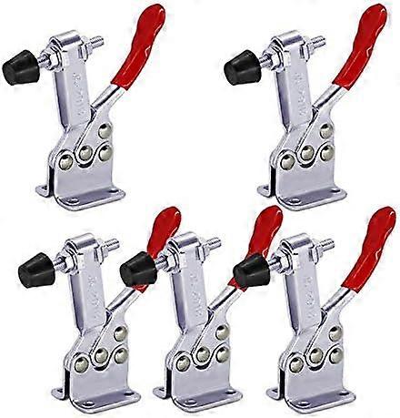 Pack Toggle Clamp Latch Non-Slip Red 201B Hand Tool 200Lbs Capacity Hold Non-Slip Horizontal Release Heavy Duty Toggle Clamp Tool (201B)