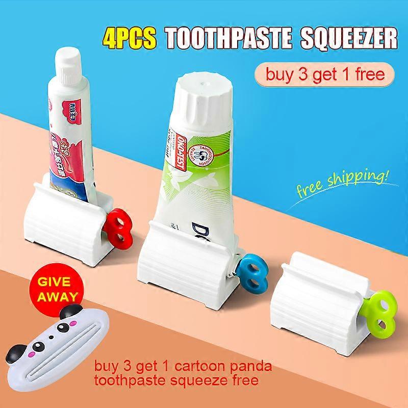 Toothpaste Squeezer Rolling Tube Toothpaste Dispenser Clip Standable Multifunctional Portable No Waste Bathroom AccessoriesToothbrushes