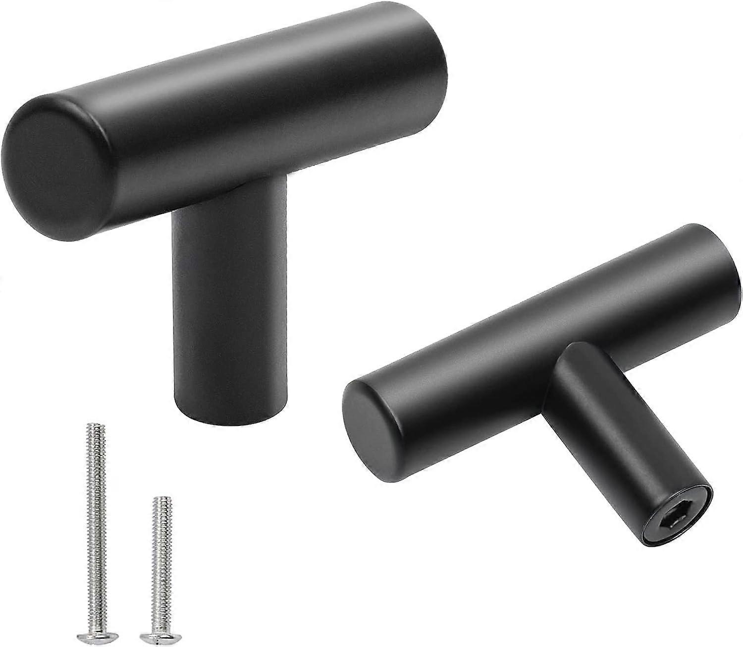 Set of 20 Kitchen Cabinet Handle, Drawer Knob Cupboard Door Black Stainless Steel
