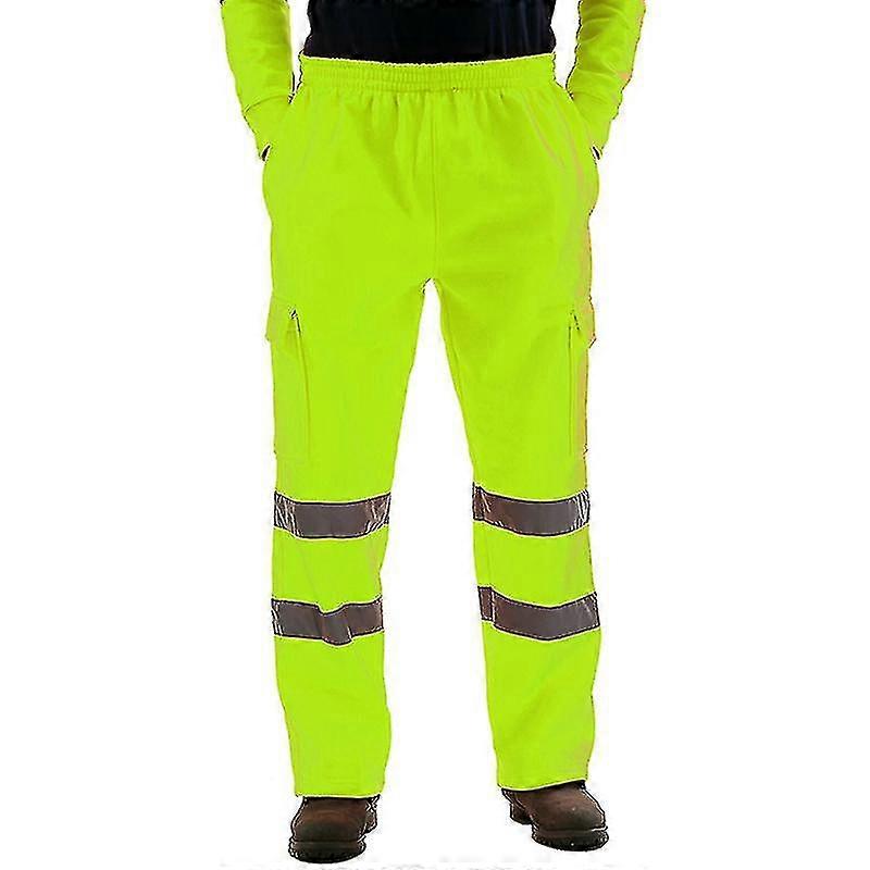 Men Hi Vis Viz High Visibility Safety Pants Work Trousers