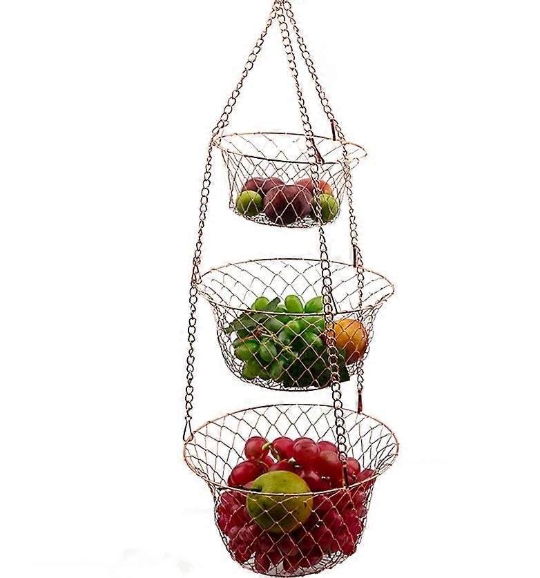 3 Tier Fruit Basket, Vegetable Kitchen Storage Basket