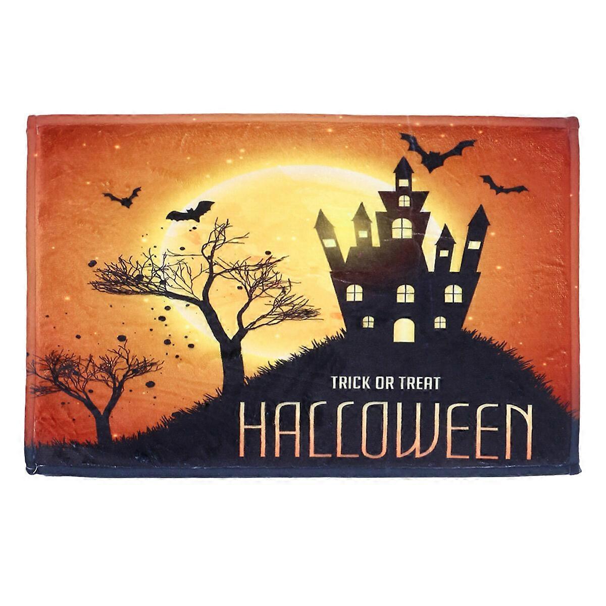 1pc Unique Design Door Mat Halloween Elements Decorative Durable for Liveing Room