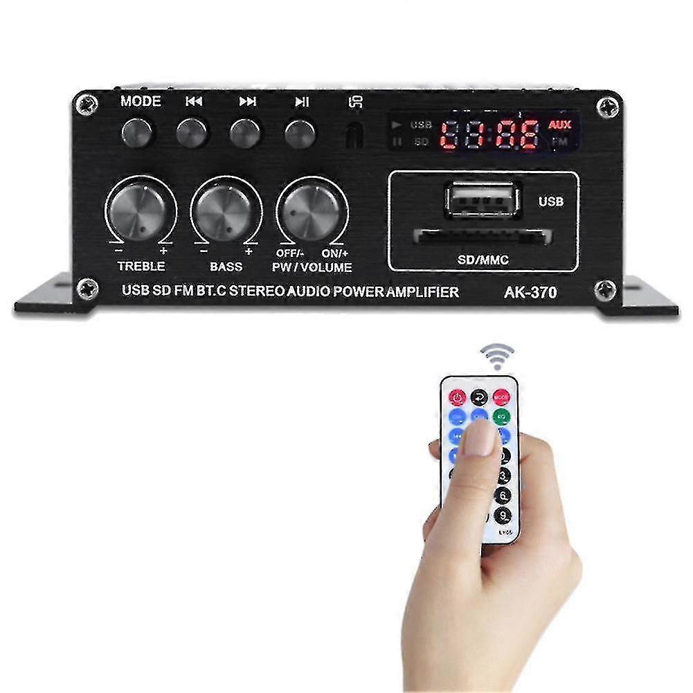 Ak370 2 Channel Bluetooth Hifi Power Amplifier Remote Control (ak370)