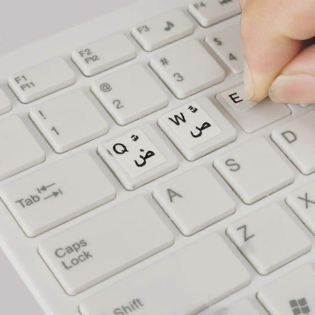 Arabic Transparent Keyboard Stickers With Letters - For Any Laptop Or Keyboard