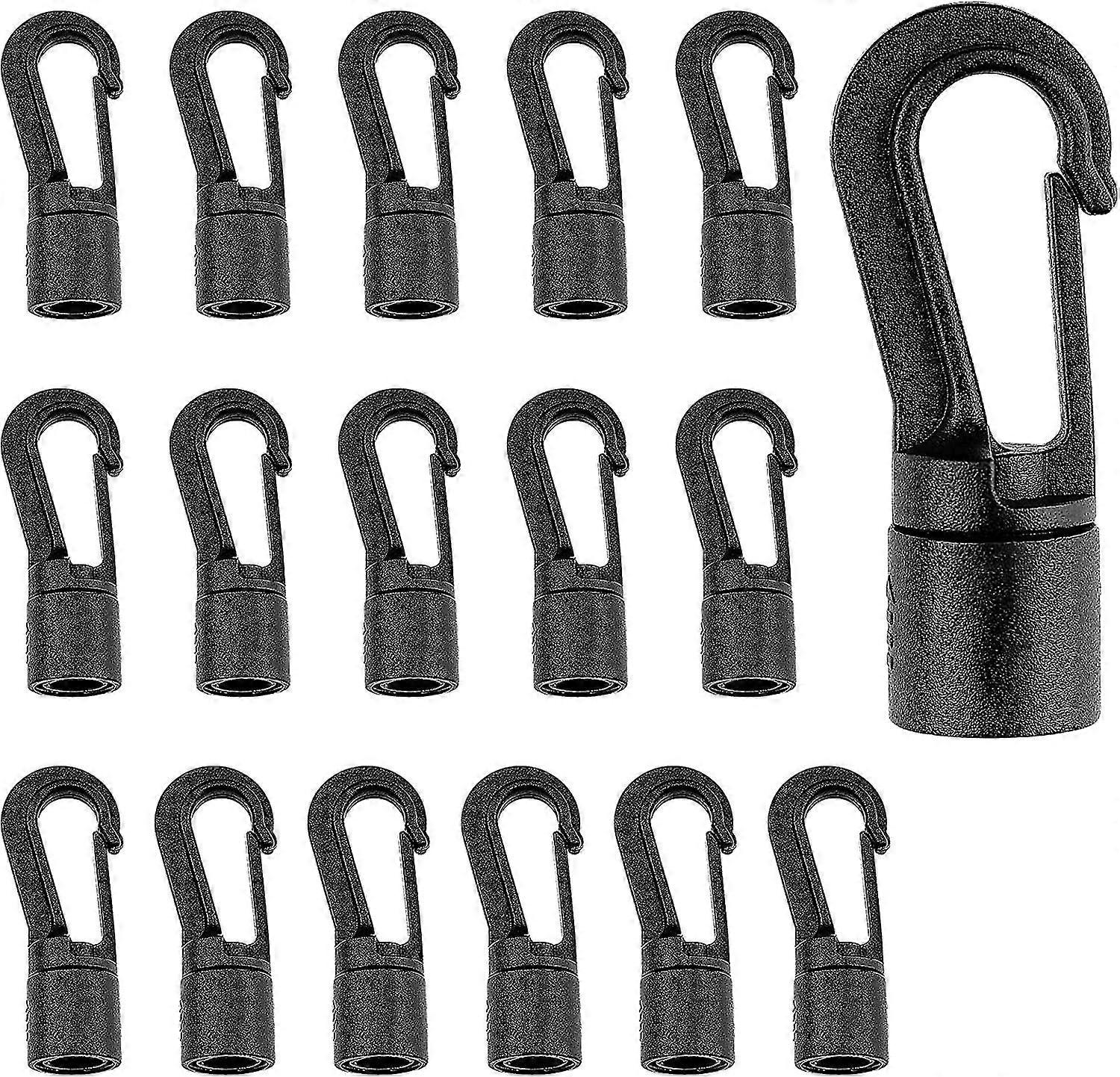 16pcs of 8mm plastic latex tube hooks and double ended elastic rope rotating hooks for outdoor sports equipment