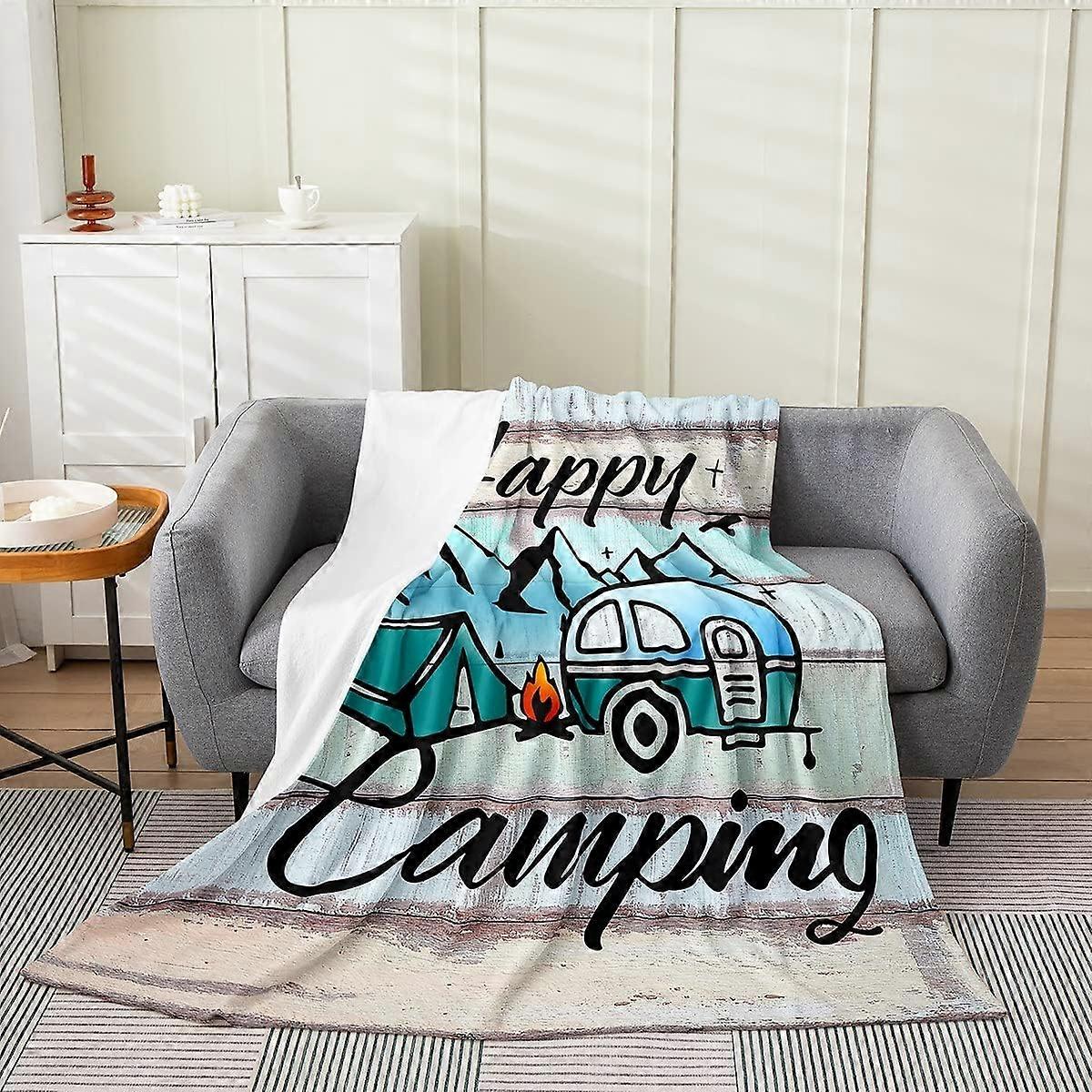 School Bus Print Flannel Fleece Throw Blanket,All Season Yellow Bus Pattern Bed Blanket Cartoon Car Campus Bus Fuzzy Blanket for Bed Sofa Couch,Bedroo