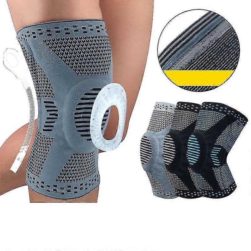 Professional Knee Brace, Compression Knee Sleeve With Patella Gel Pad And Side Stabilizers