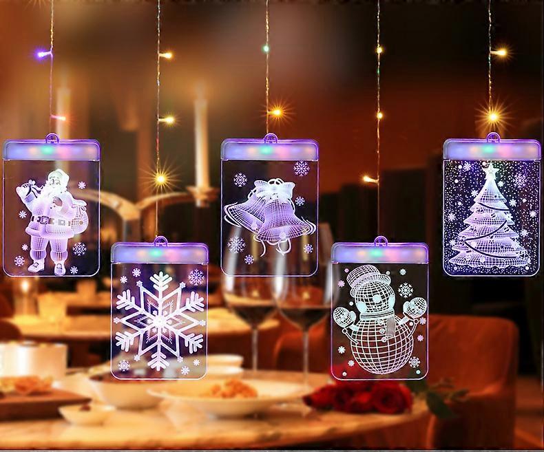Christmas Decoration Light String 3D Curtain Lights USB Plug