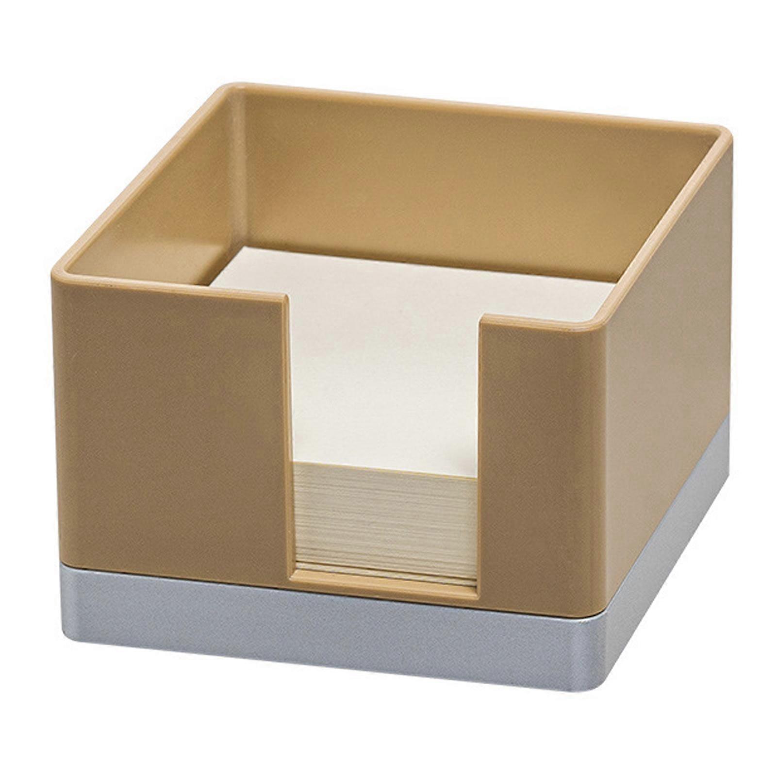 JIKAIX Storage Box Large Capacity Smooth Writing Plastic Portable Stationery Sticky Notes Cube Holder School Supplies