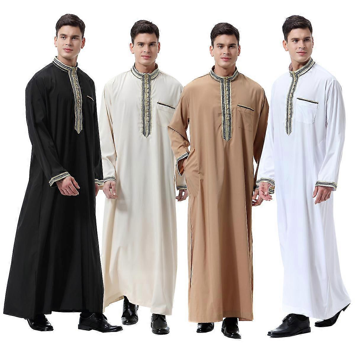 Kaftan Herren Lang - Traditionelle Thobe Abaya Gebetskleidung
