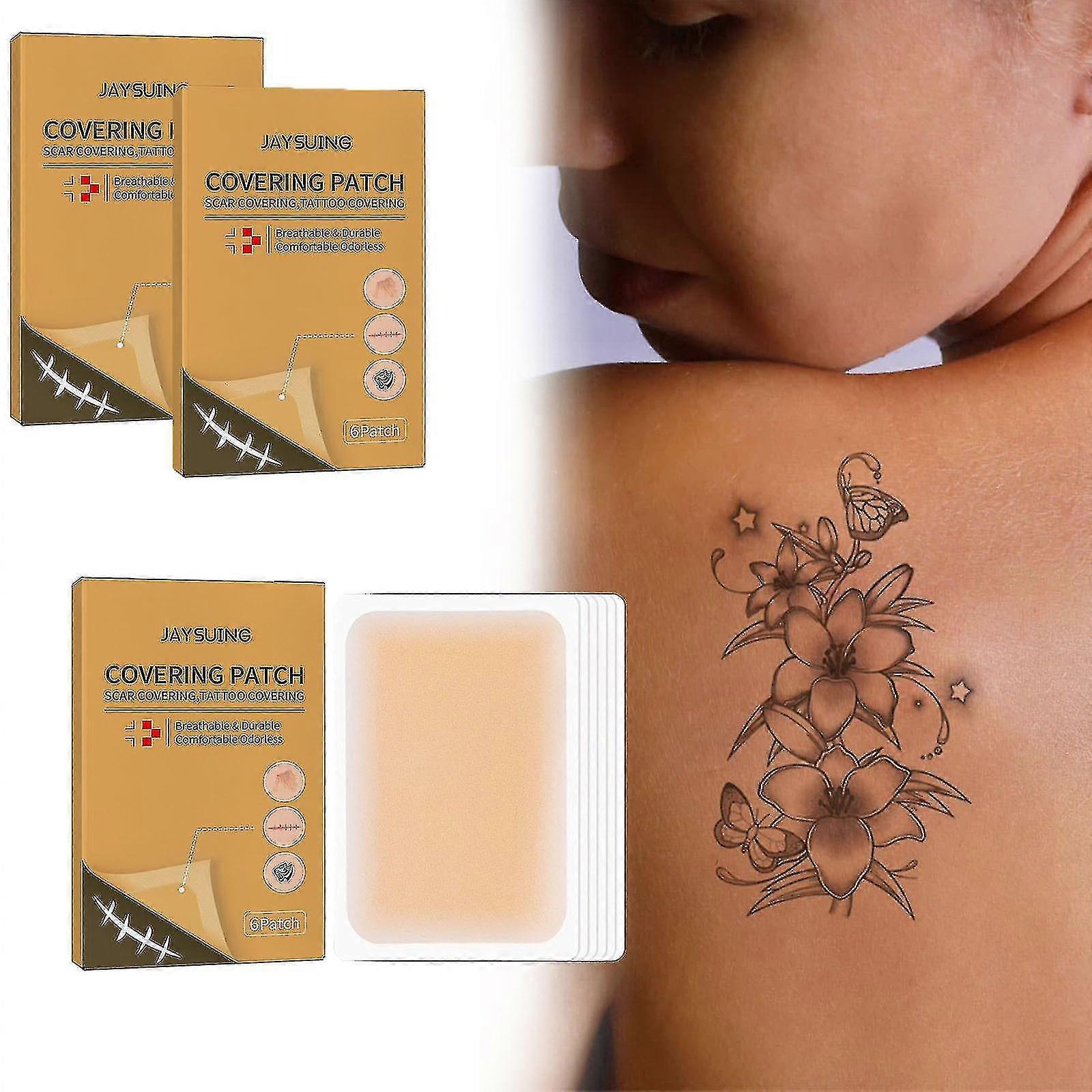 18 Pcs Respirant Tatouage Défaut Dissimulant Ruban, Cicatrices Défaut Couvrir Les Autocollants de Ruban Adhésif, Tatouage Skin Shields Cover