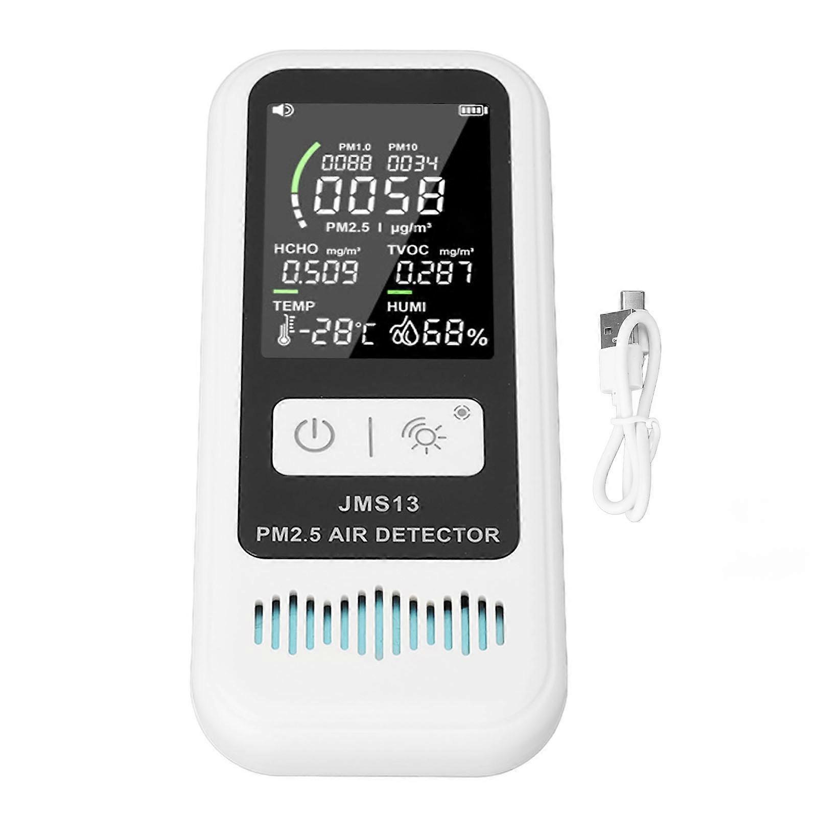 Luftqualitätsmonitor Pm2.5 10 1.0 Detektor LCD-Display Temperaturtester Messgerät für Heimzimmer