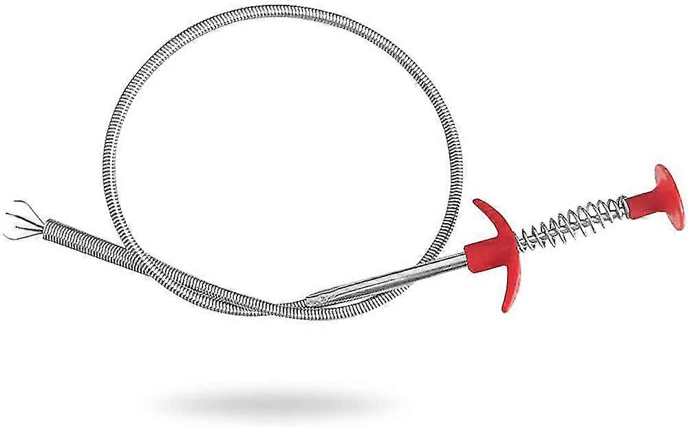 60cm Spring Pipe Dredging Tool Stainless Steel Drain Unblocker Sewer Dredging