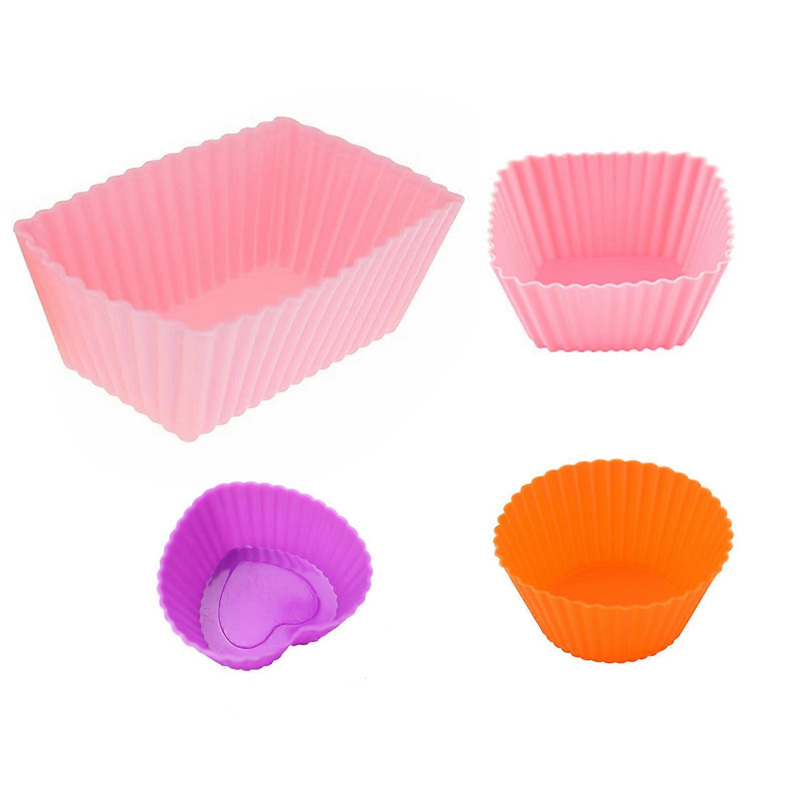 40 Pcs Lunch Box Dividers Set Reusable Silicone Cupcake Liners Baking Muffin Cups Heat Resistant Divider Cups for Lunchbox Bento Box