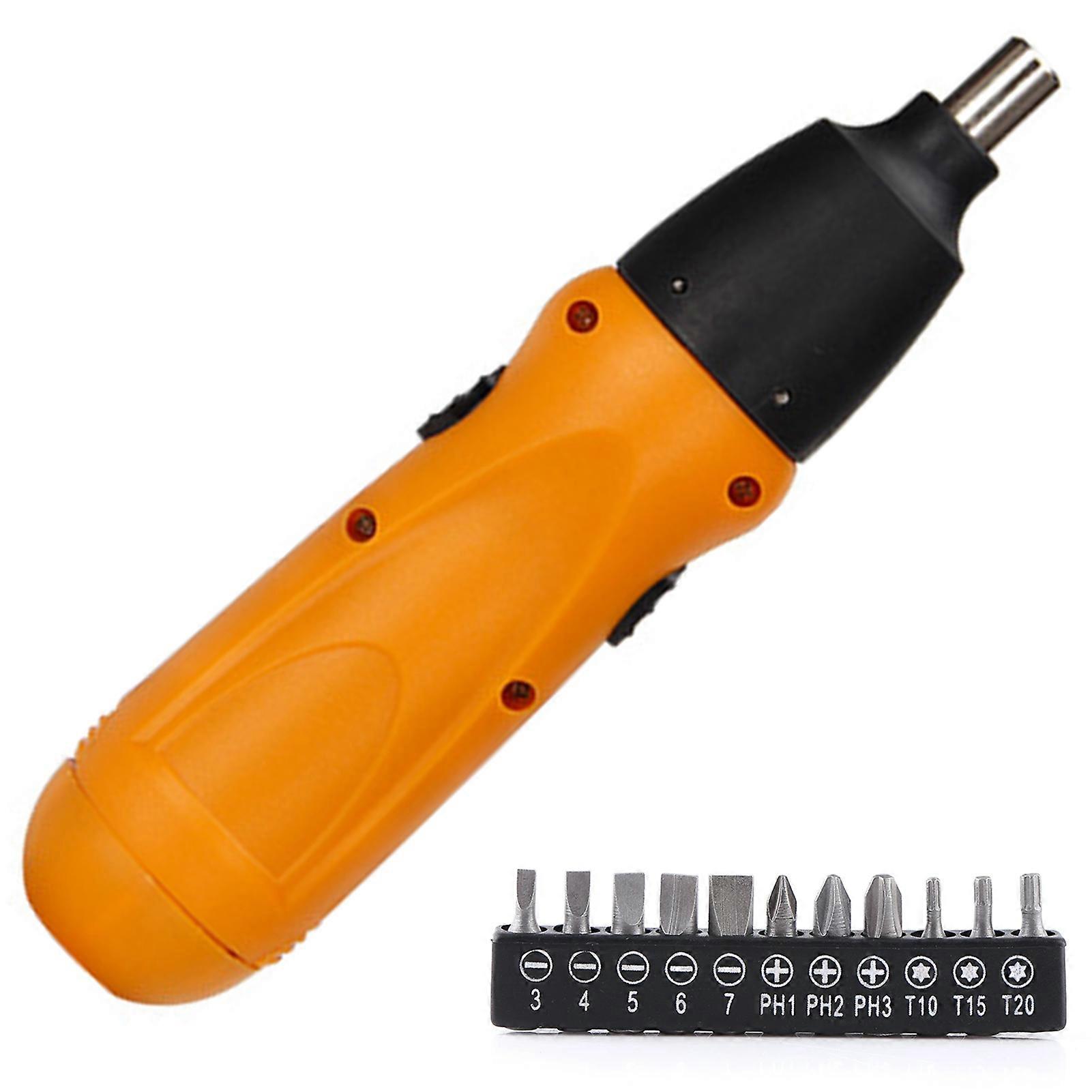 Hand Tool Cordless Electric Screwdriver Drill Set with 11 Screwdriver Bits Accessory