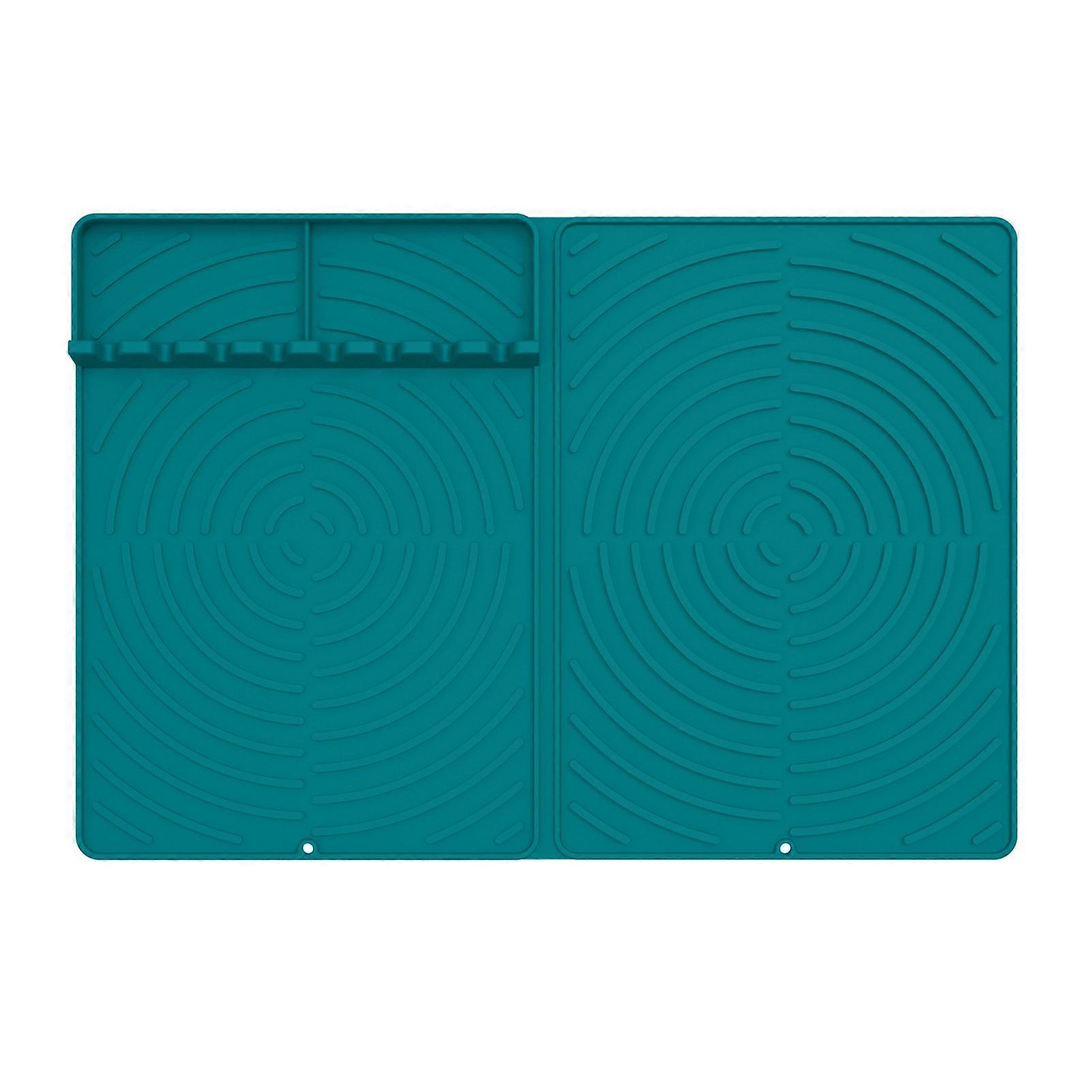 Silicone Dish Drying Mat Large Folding Kitchen Drain Mat Non-Slip Dish Draining Pad for Kitchen Counter Sink