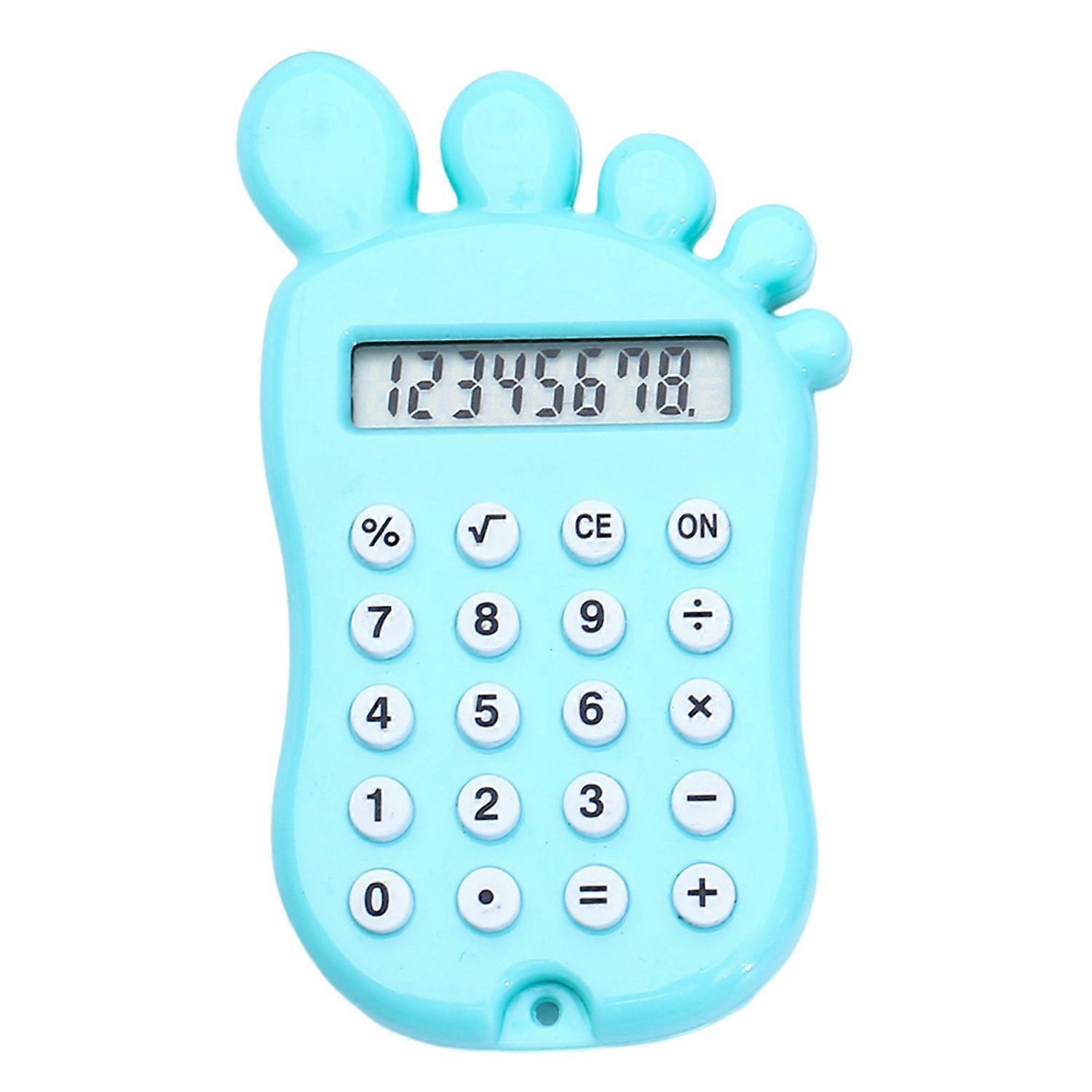 Calculator Cute Foot Shape Design 8 Digit LCD Screen Multifunctional with Comfortable Silicone