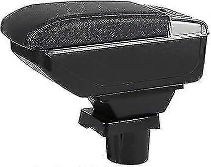 For Mini Cooper Coupe Car Armrest Center Console Double Layer Storage Box Arm Rest Interior With Cup Holder Ashtray (black With Black Thread)