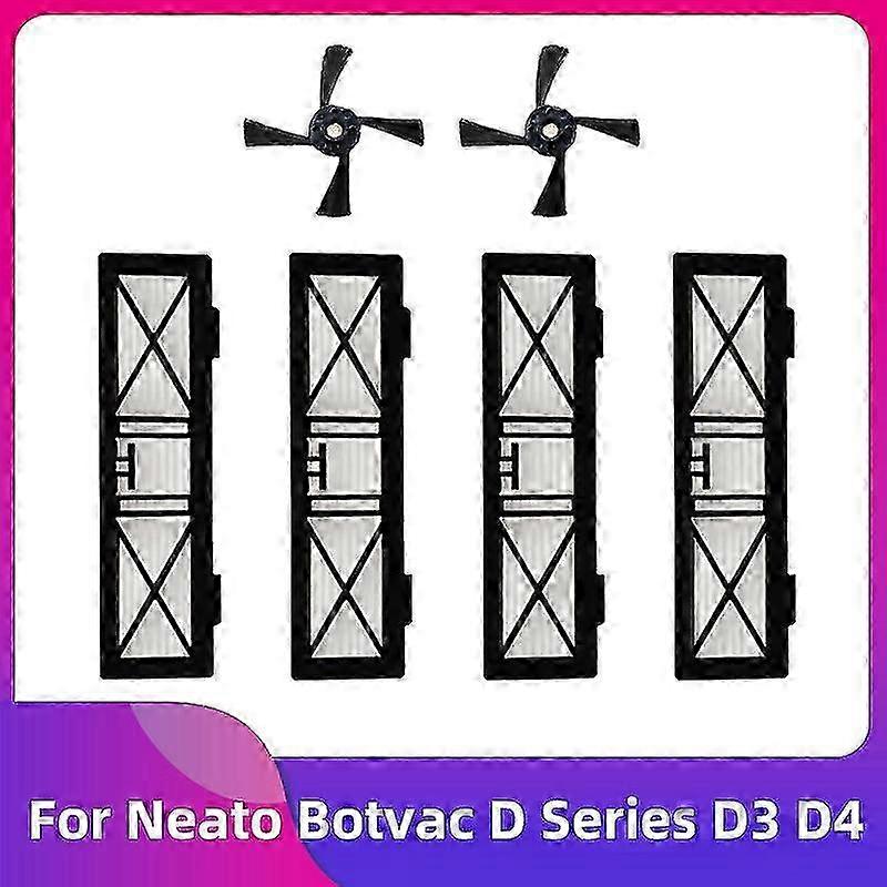 Compatible For Neato Botvac D Series D3 D4 D5 D6 D7 D9 D10 D70e D75 D80 D85 Robot Vacuum Cleaner Spare Main Side Brush Filter - JA