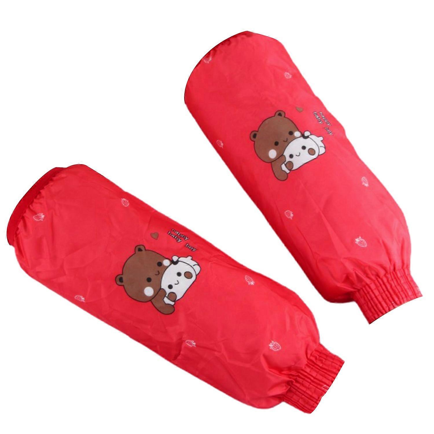 1 Pair of Anti-fouling Sleeve Cover Waterproof Cute Cartoon Pattern Dirty Resistant Protective Cuff