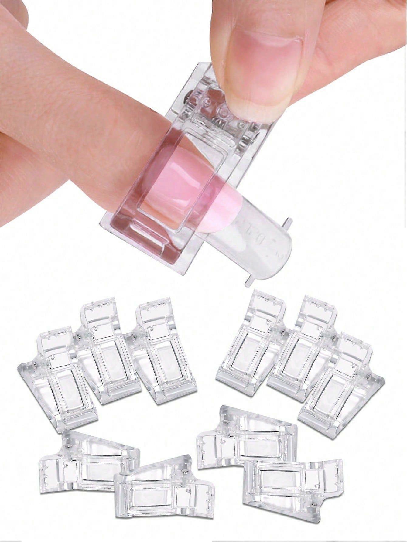 10 قطع تحديد كليب مجموعة ، مسمار تمديد جل العفن ، لجل التشكيل السريع ، كريستال تمديد هلام كاذب مسمار العفن تحديد كليب ، أدوات فن الأظافر DIY