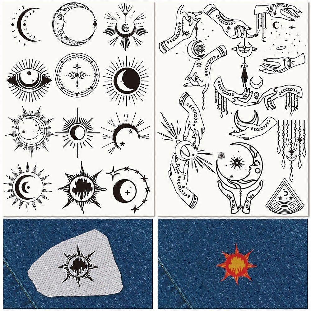 Non-Woven Water Soluble Embroidery Patterns Wash Away Embroidery Stabilizer Stick and Stitch Embroidery Paper Mixed Shapes 297x210mmm 4pcs/set