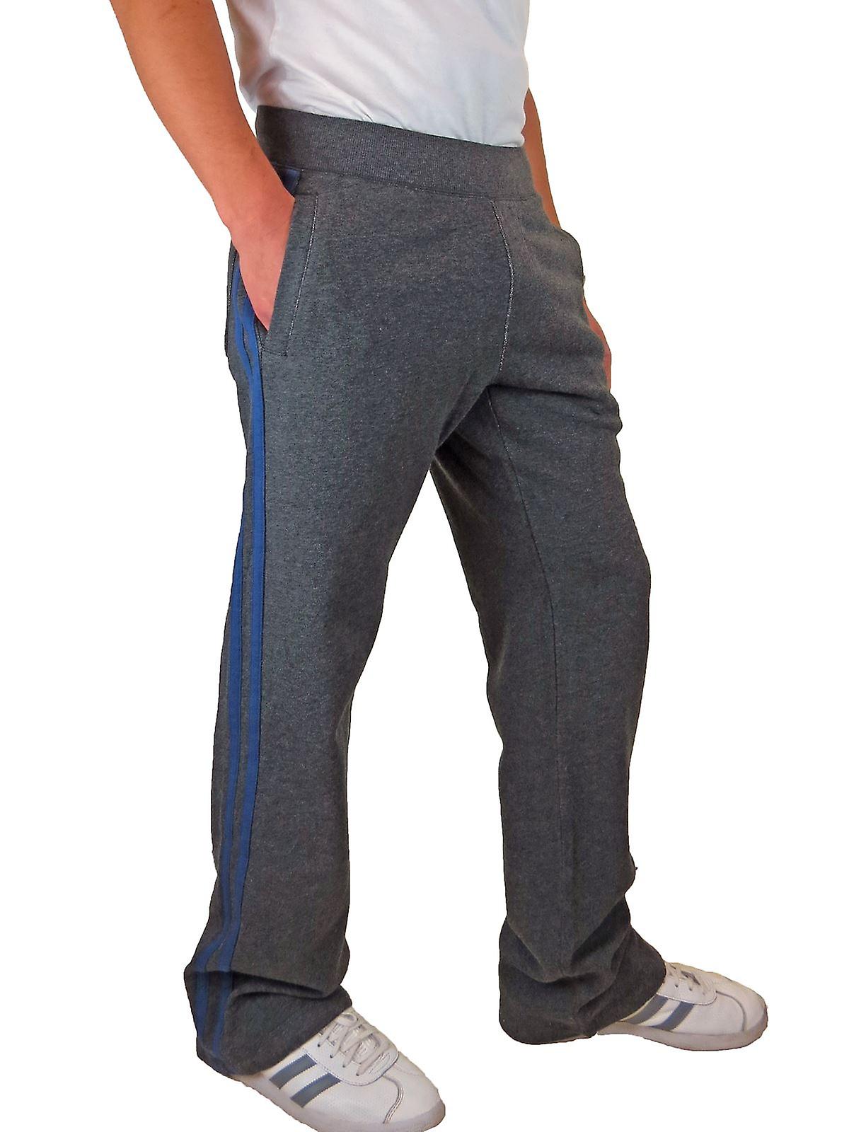 Paulo Due Mens Soft Cotton Sport Stripe Tracksuit Jogging Bottoms