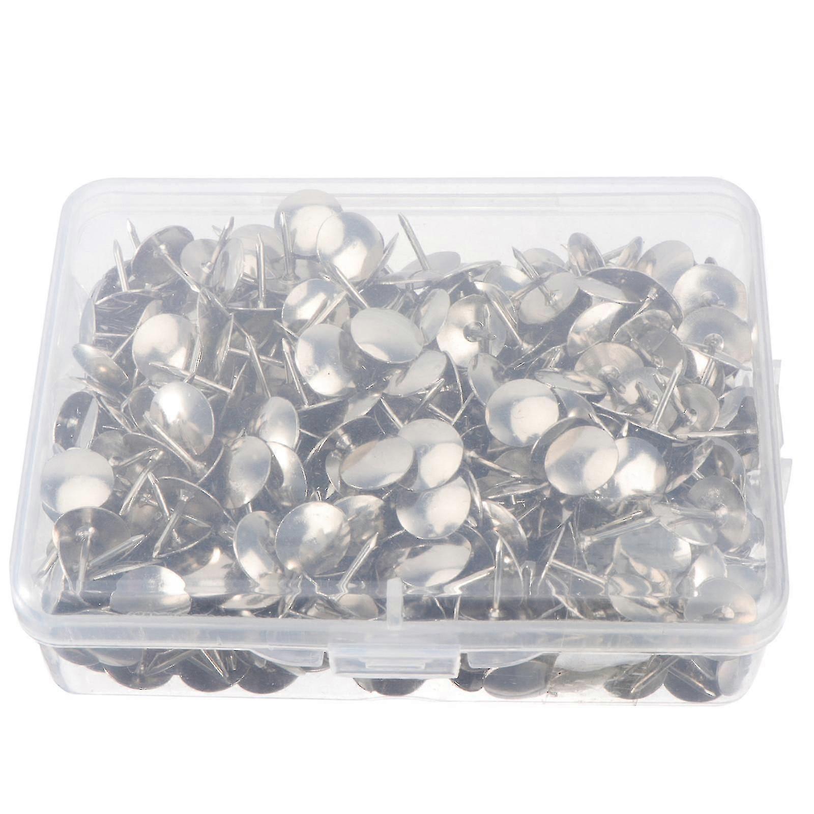 500pcs Thumb Tacks Round Head Nickel Plated Map Push Pin For Cork Bulletin Board