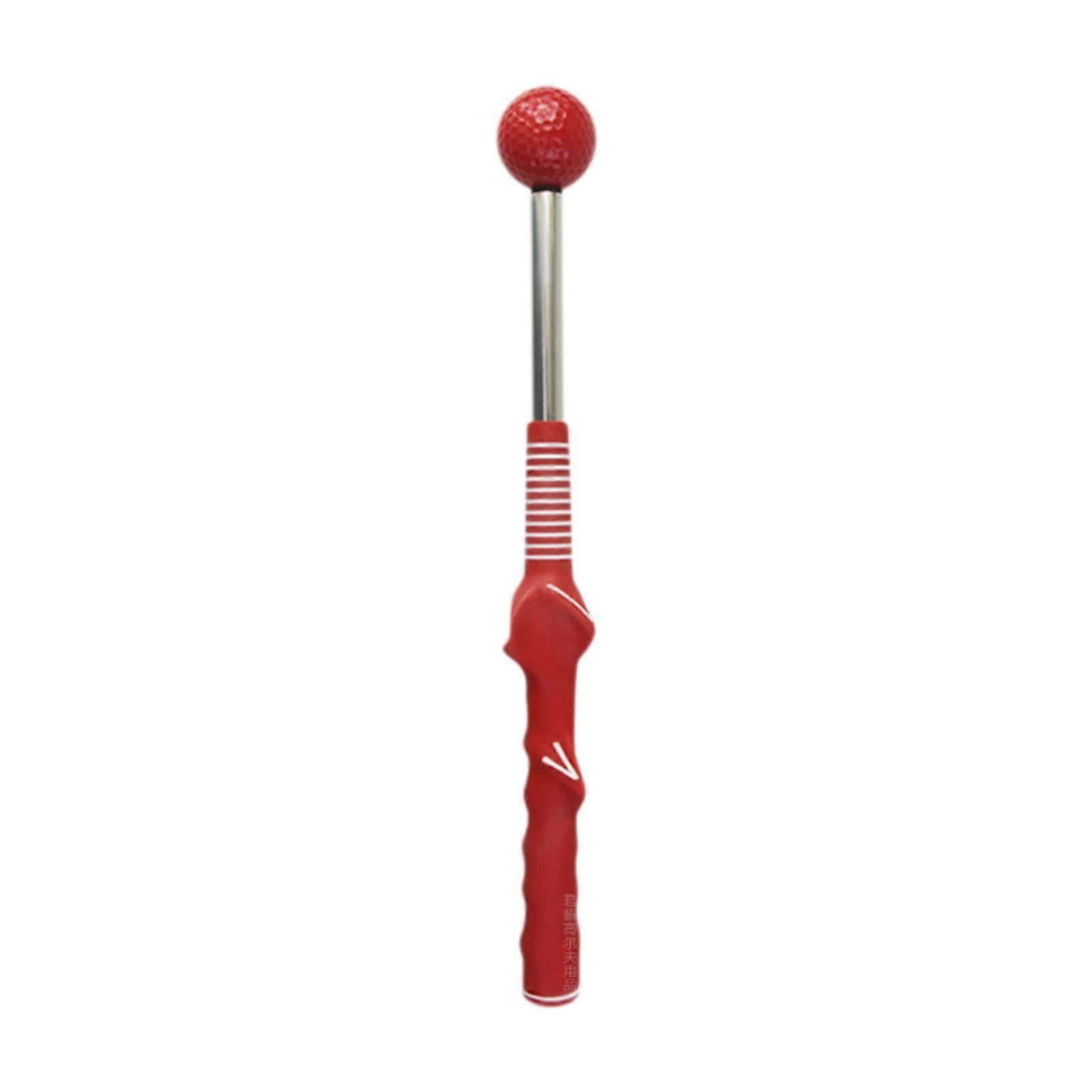 Golf Swing Trainer Adults Portable Training Aid for Flexibility Balance Speed Red