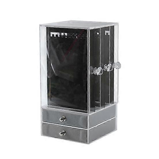 Dustproof Acrylic Earrings Jewelry Storage Box Display Stand Holder Drawer Rack