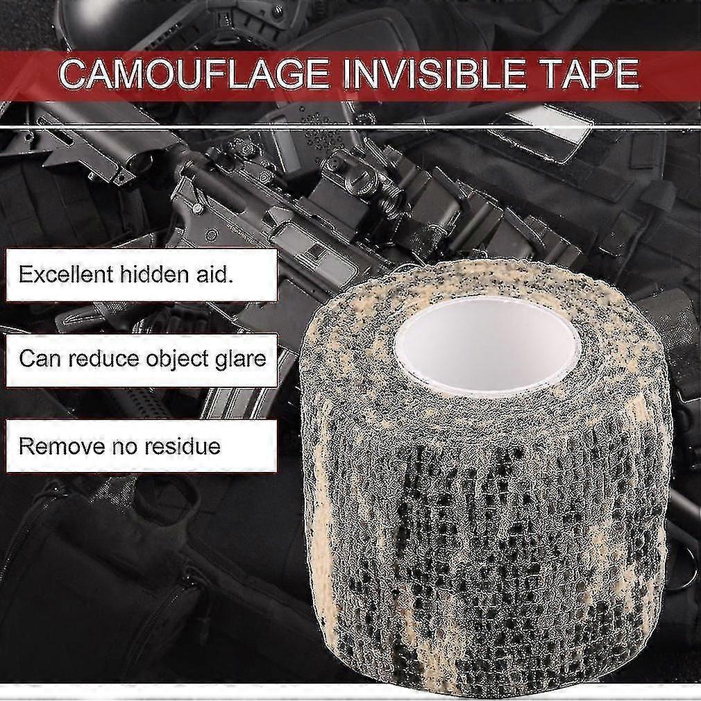 Elastic Wrap Tape Adhesive Outdoor Hunting Camouflage Stealth Tape Waterproof Wrap Durable Roll Stealth Wrap Accessory