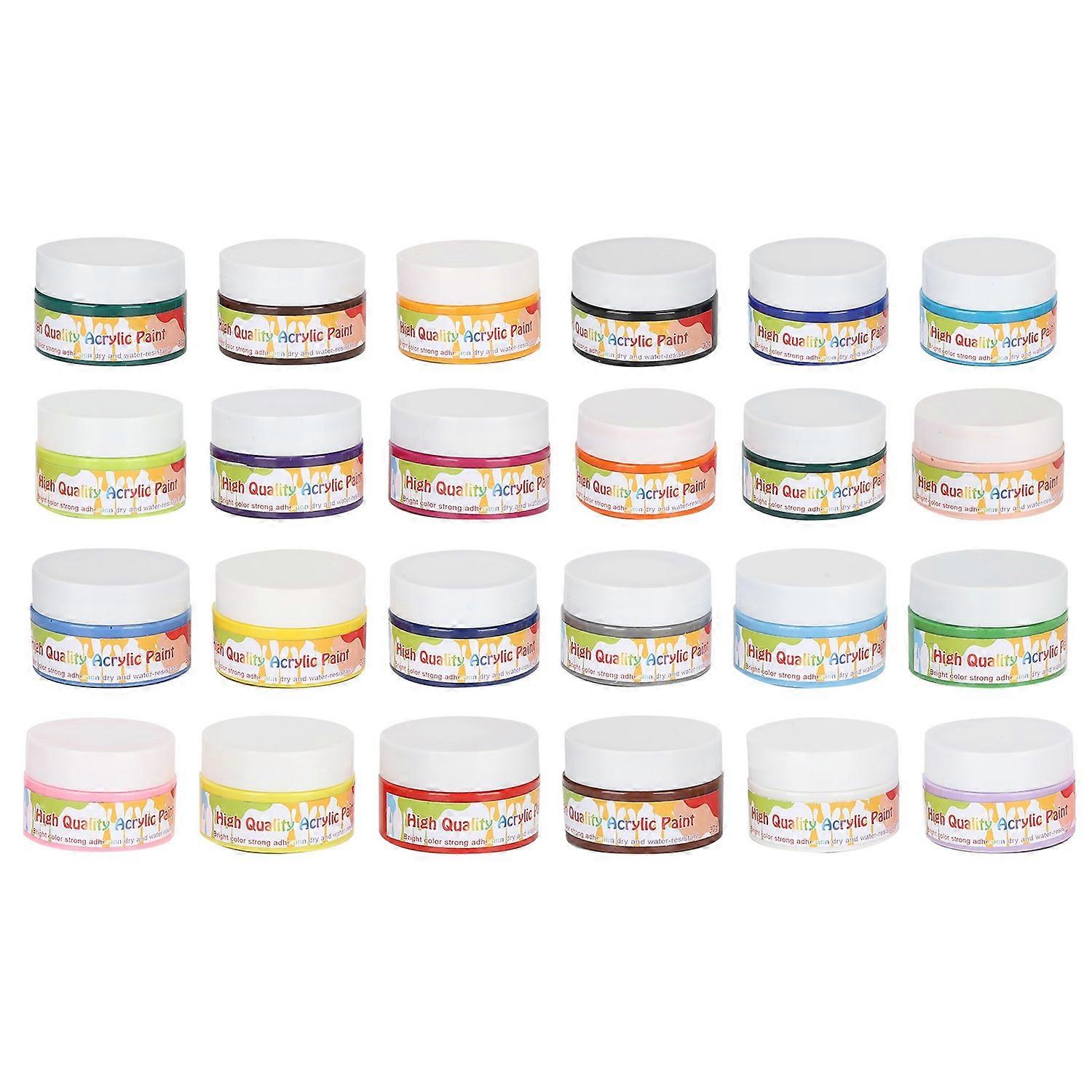 24 Colors Professional Acrylic Paints Set DIY Drawing Painting Pigment Artist Wall Paint