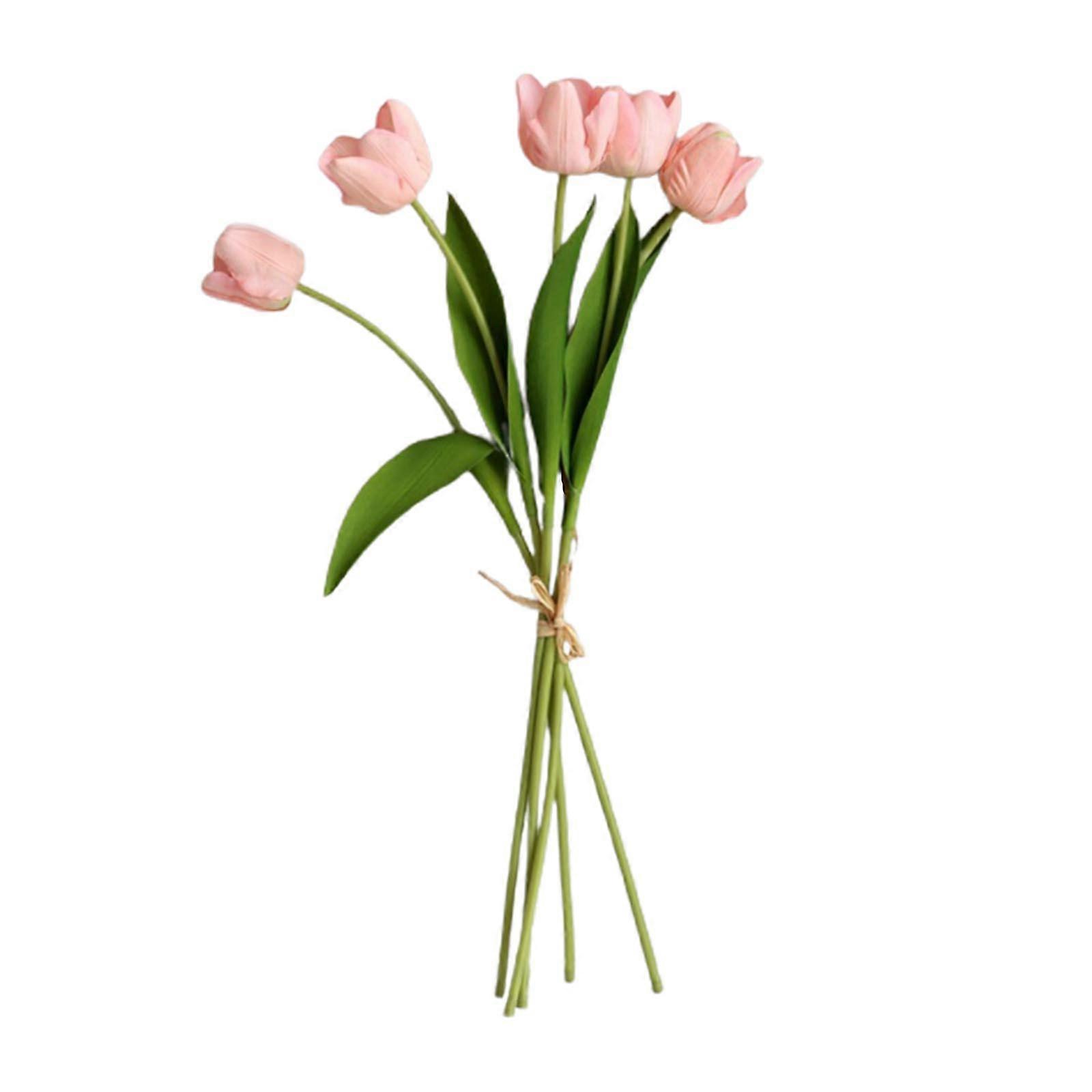 人工50cmシャンパンチューリップの花5pcs結婚式の家の装飾のためのリアルタッチPU