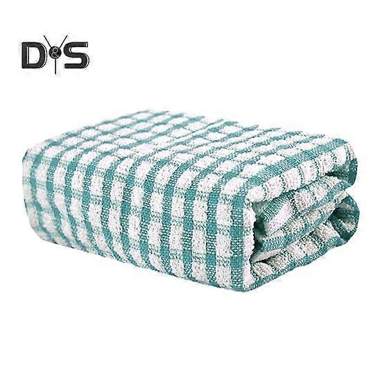 1/6 Pcs Cleaning Towels Non-Scratch Highly Absorbent Cotton Dishcloths Plaid Print Reusable Home Restaurant Hotel Dish Rag Hands And Face