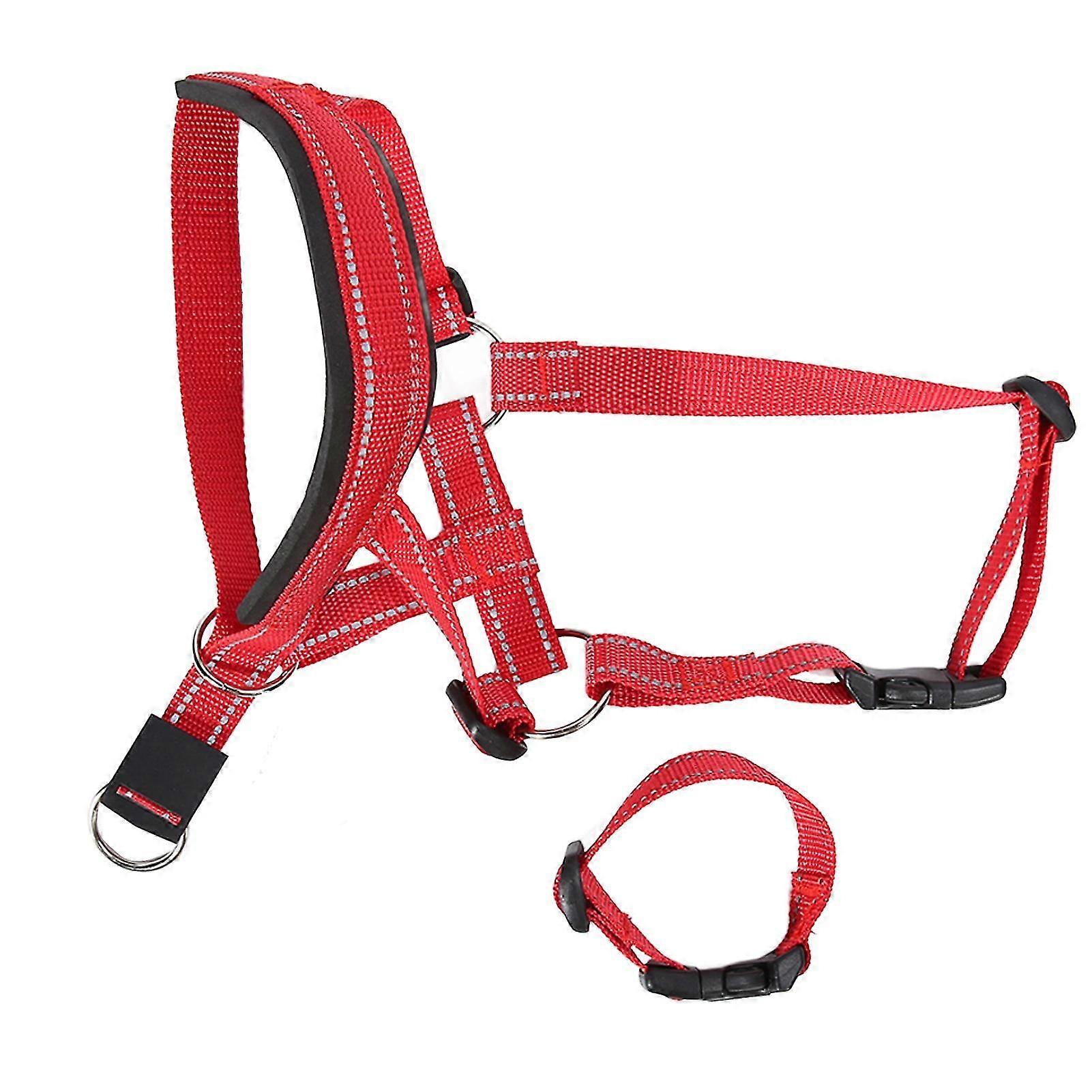 Headcollar Dog Muzzle Adjustable Breathable Prevent Biting Barking Chewing Dog Mouth Guard Cover for Walking Training
