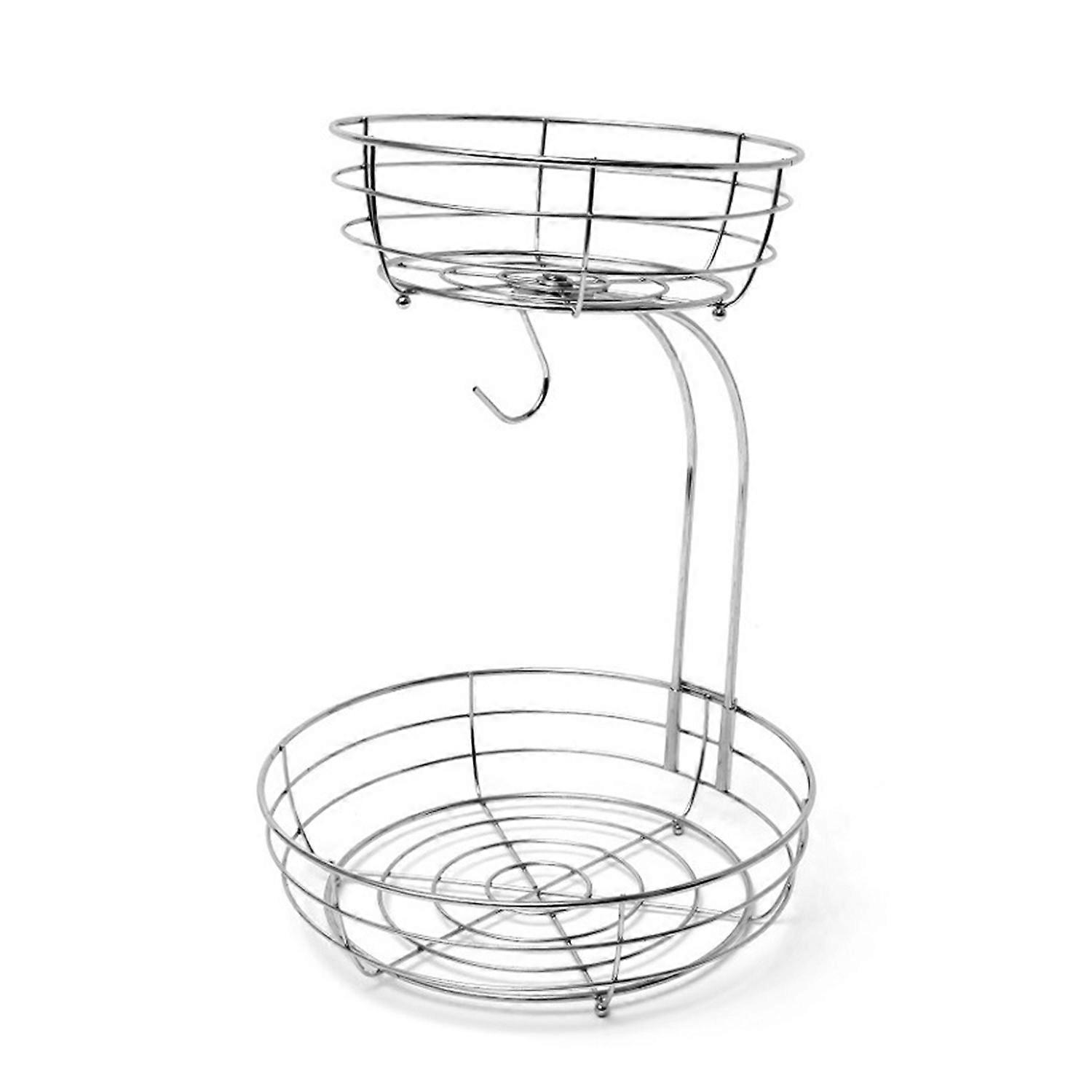 Double Layer Fruit Basket Large Capacity Multifunctional Fast Draining Storage Basket Removable