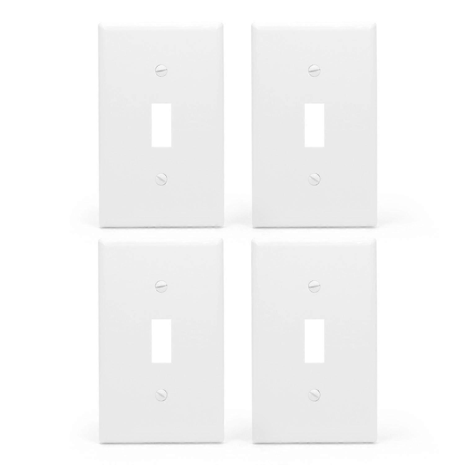 Toggle Switch Panel Single Gang Unbreakable Modern White Heavy Duty Decorative Plastic American Wall
