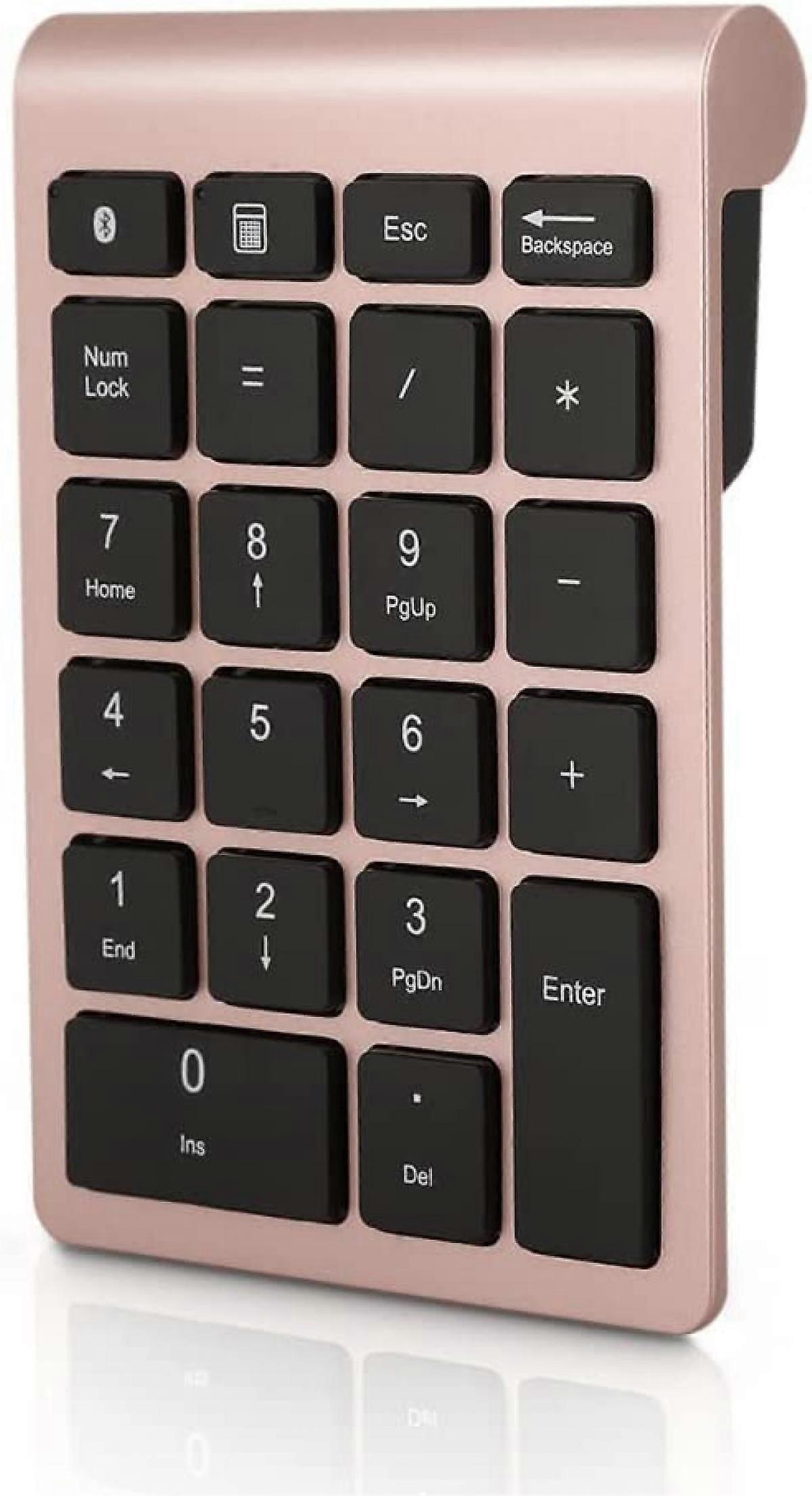 Bluetooth Number Pad, 22 Keys Number Keypad with Shortcut Key, 10Keys Portable Financial Accounting Wireless Number Pad