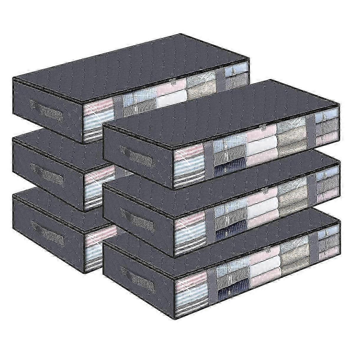 Storage bag, clothing storage, under bed storage container with durable handles, large capacity stor