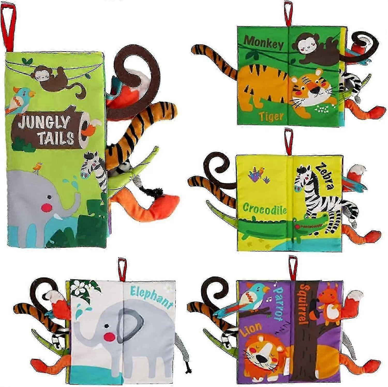 Soft Toys Baby Cloth Books, Touch And Feel Crinkle Books, For Babies, Infants & Toddler Early Development Interactive Stroller Toys