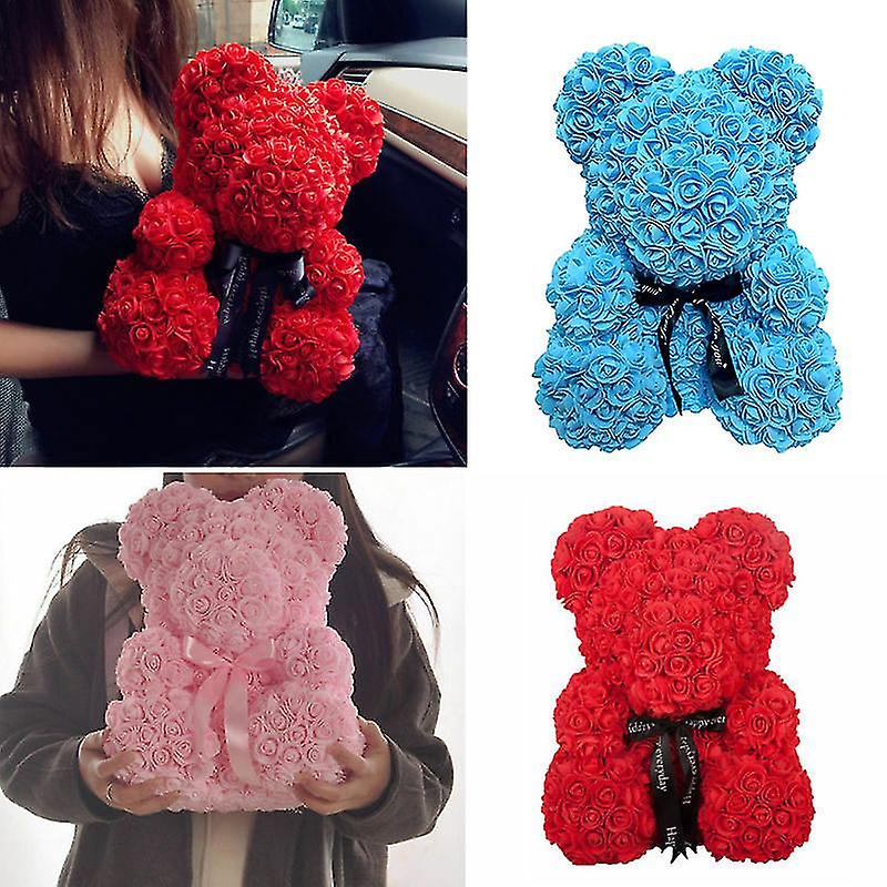 25cm Foam Rose Bear Romantic Flower Bear For Valentine Birthday Wedding Anniversaries