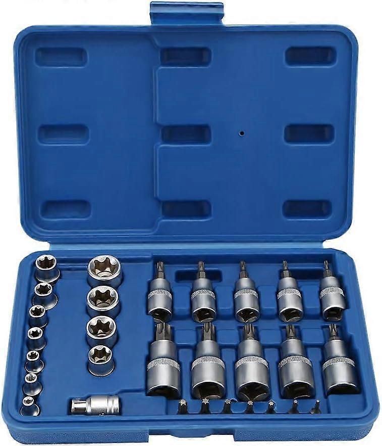 Torx θηλυκό αρσενικό T8-T55 Bit Socket Box με κουτί