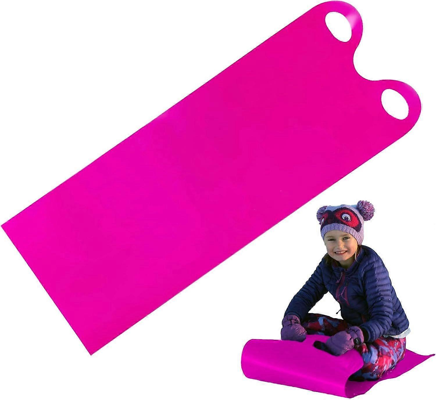 Lightweight Roll-Up Sled, Portable Rolling Sled with Handle, Roll-Up Flexible Sled Flying Lightweight Carpet Snowboard Sled for Adults and Kids