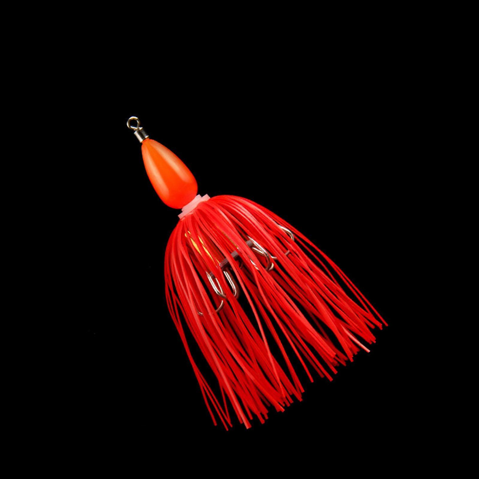 Oktopusse Tintenfisch Rock Köder Sinker Buzzbait Flattern Spinner Köder Outdoor Meerwasser Angelköder Trolling Köder Weiß und Rot