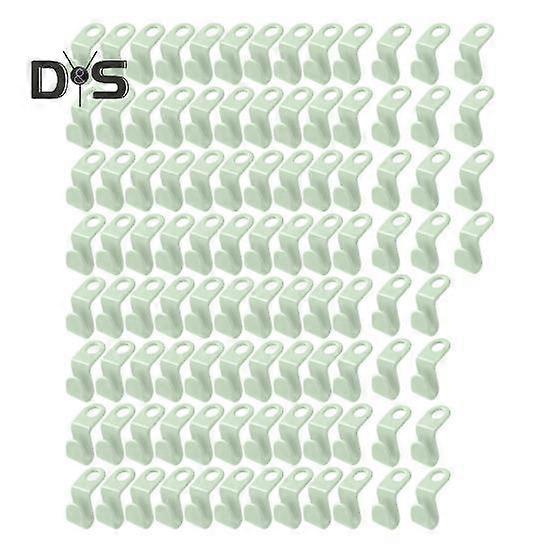 100Pcs Clothes Hanger Connector Hooks Smooth Edge Burr Free Multi-Purpose Space Saving Coat Hangers Plastic Clips