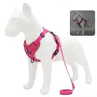 Ensemble de harnais et de laisse pour chien sans traction Gilet de harnais réglable pour animaux de compagnie pour petits chiens Chats Sangle de poitrine de chien en maille réfléchissante Bouledogue françaisLaisses pour animaux de compagnie