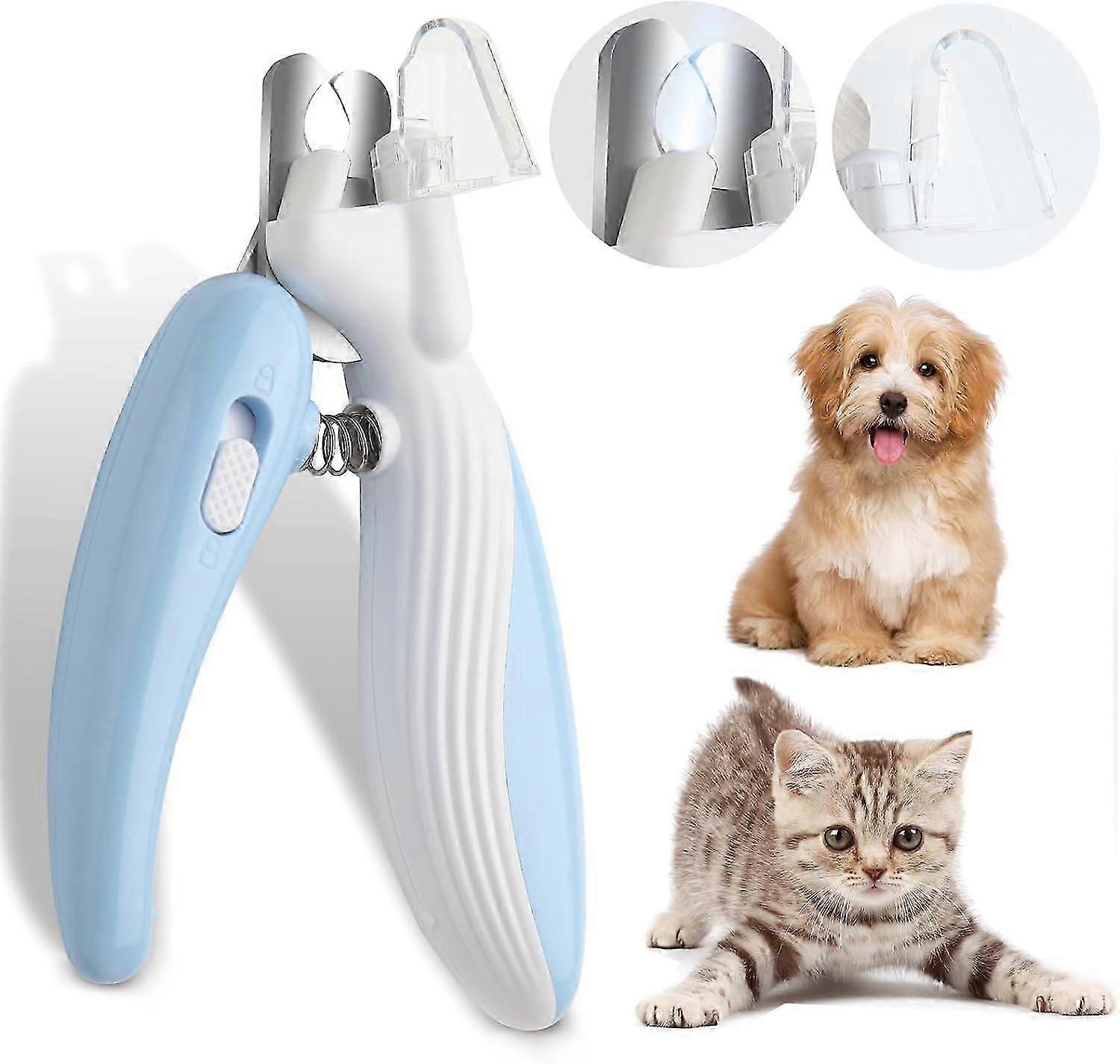 Safe Dog Cat Nail Clipper and Trimmer with LED Light, Easy to Cut Toenail to Avoid Bloodline, Sharp and Durable Stainless Steel Blade